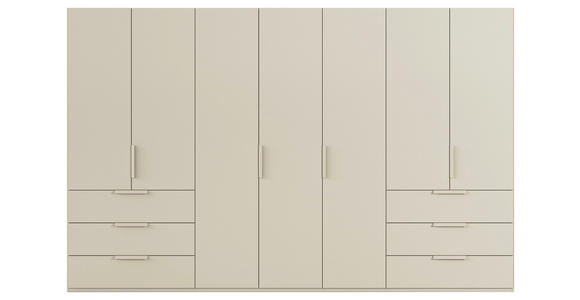 DREHTÜRENSCHRANK 350/223/61 cm,  in Champagner, 7-türig  - Champagner, Basics, Holzwerkstoff/Metall (350/223/61cm) - Novel