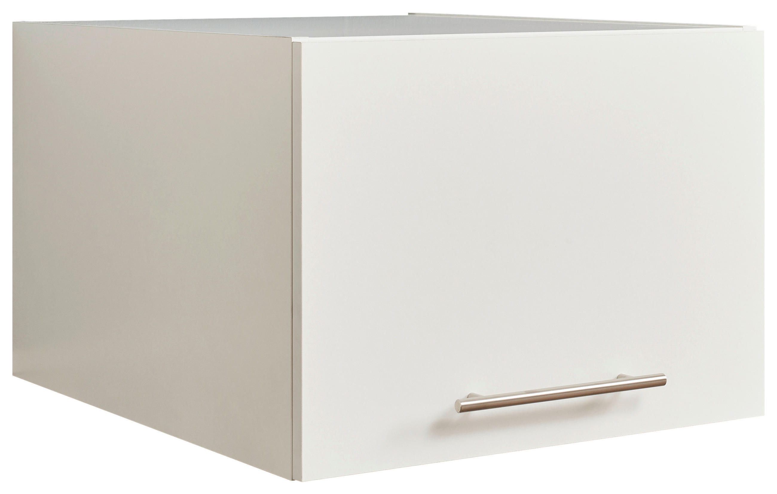 AUFSATZSCHRANK 50/38/67,5 cm, Weiß  - Silberfarben/Weiß, Design, Holzwerkstoff/Metall (50/38/67,5cm)
