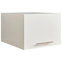 AUFSATZSCHRANK 50/38/67,5 cm, Weiß  - Silberfarben/Weiß, Design, Holzwerkstoff/Metall (50/38/67,5cm)