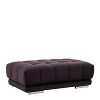 HOCKER Textil Lila, Flieder  - Chromfarben/Lila, Design, Textil (126/42/76cm) - Beldomo Speed