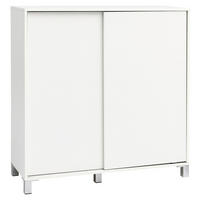 OMARA ZA ČEVLJE bela - srebrne barve/bela, Konvencionalno, umetna masa/leseni material (100/108/37,5cm) - MID.YOU