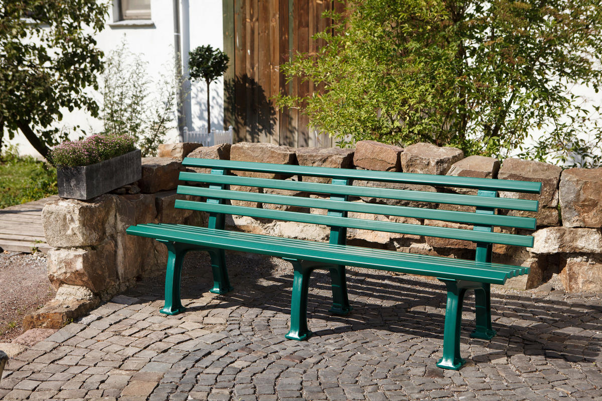 GARTENBANK 200/74/54 cm   - Grün, Basics, Kunststoff (200/74/54cm) - Modante