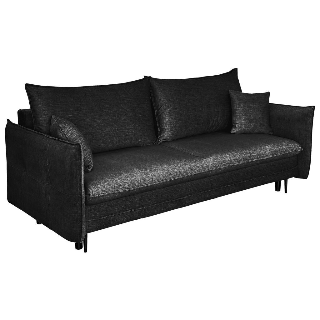 Thumbnail - Mid.you Schlafsofa, Schwarz, Textil, 3-Sitzer, Füllung: Polyurethan (PUR),Polyurethan (Pur), 216x96x102 cm, Made in EU, ...