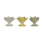 KERZENHALTER - Gelb/Creme, Trend, Keramik (7,2/10,5cm) - Ambia Home