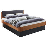 STAURAUMBETT 140/200 cm  in Anthrazit, Eichefarben  - Eichefarben/Anthrazit, Design, Holz/Textil (140/200cm) - Hasena