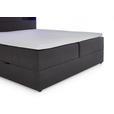 BOXSPRINGBETT 180/200 cm  in Anthrazit  - Anthrazit/Schwarz, Design, Holz/Textil (180/200cm) - Xora