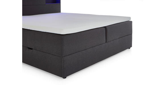 BOXSPRINGBETT 180/200 cm in Anthrazit - Anthrazit/Schwarz, Design, Holz/Textil (180/200cm) - Xora