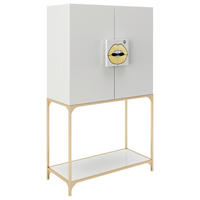 BARSCHRANK in Weiß  - Goldfarben/Weiß, LIFESTYLE, Glas/Holzwerkstoff (100/170/45cm) - Playboy