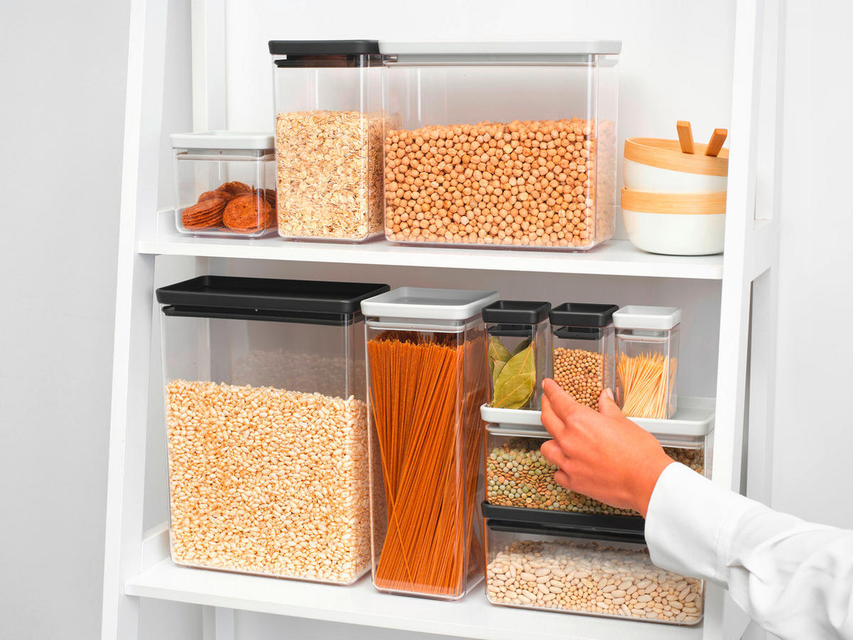 POSODA ZA SHRANJEVANJE  Tasty+  22,1/10,6/11,1 cm           - temno siva, Basics, umetna masa (22,1/10,6/11,1cm) - Brabantia