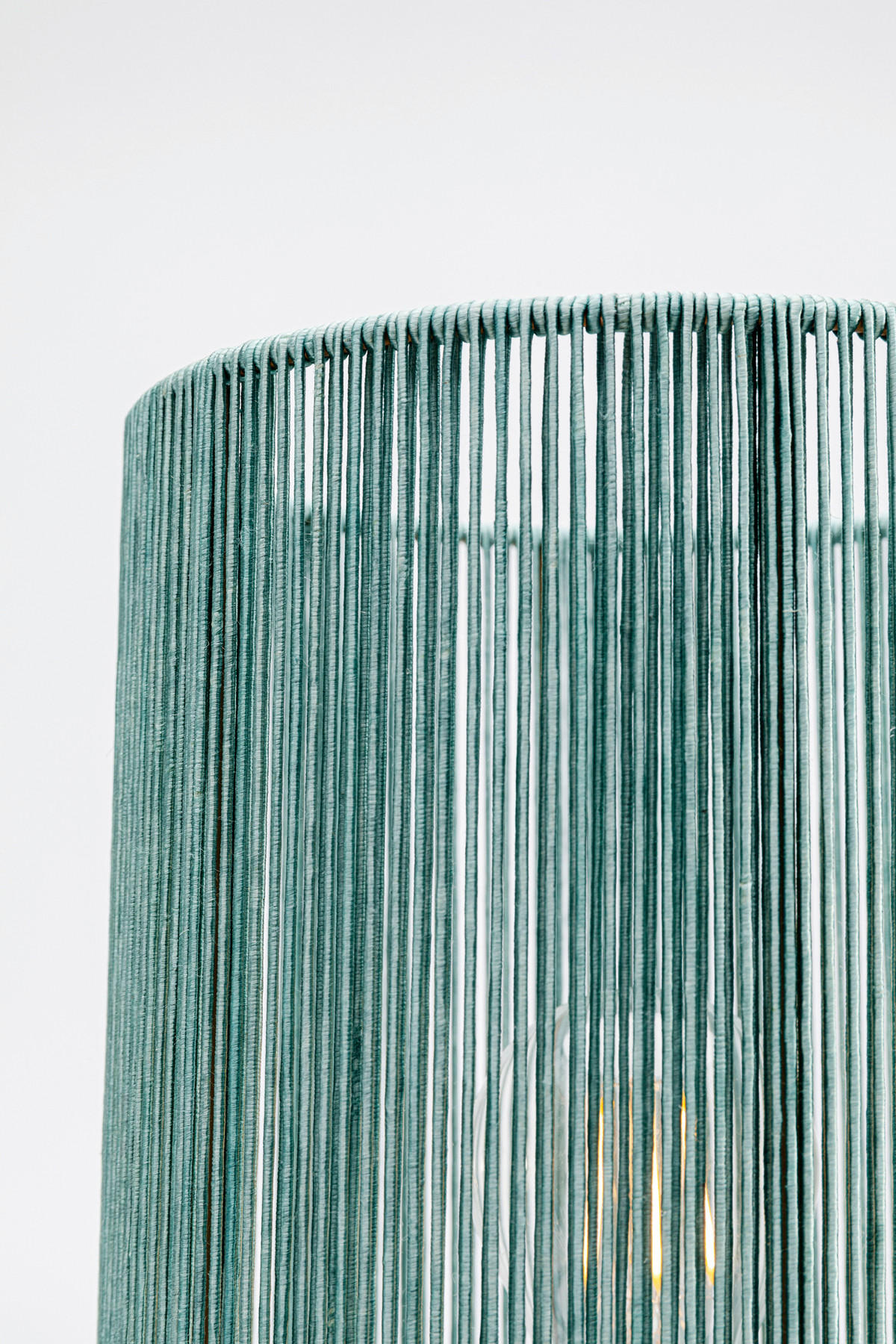 TISCHLEUCHTE 18/42/18 cm   - Jadegrün, Design, Glas/Textil (18/42/18cm) - Kare-Design