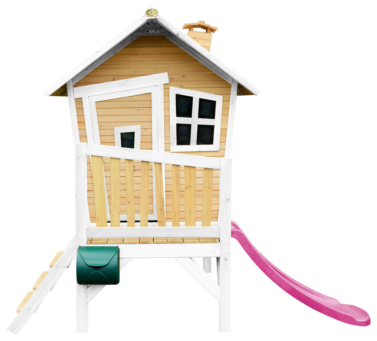 SPIELHAUS 264/203/177 cm  - Weiss/Lila, Konventionell, Holz/Kunststoff (264/203/177cm)