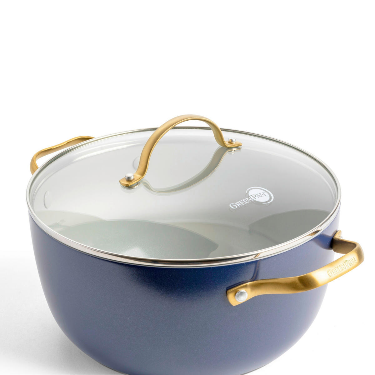KOCHTOPFSET Padova Reserve 6-teilig  - Goldfarben/Weiß, Basics, Glas/Metall - GreenPan