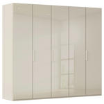 DREHTÜRENSCHRANK 251/223/61 cm,  in Champagner, 5-türig  - Champagner, Basics, Glas/Holzwerkstoff (251/223/61cm) - Novel