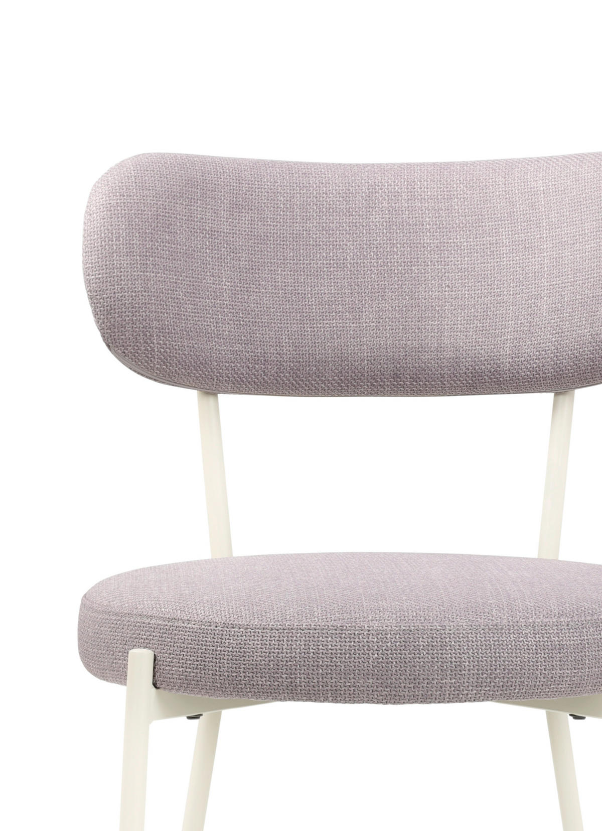 STUHL Webstoff Weiß, Dunkelrosa  - Dunkelrosa/Weiß, Basics, Textil/Metall (50/81,5/59cm) - Tom Tailor