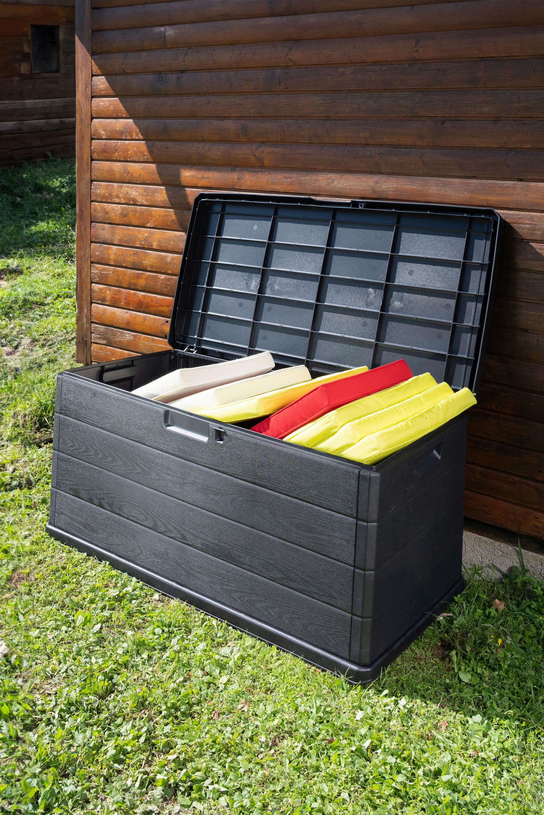KISSENBOX  - Anthrazit, MODERN, Kunststoff (118cm)