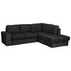 ECKSOFA Anthrazit Mikrofaser  - Chromfarben/Anthrazit, KONVENTIONELL, Textil/Metall (248/213cm) - MID.YOU