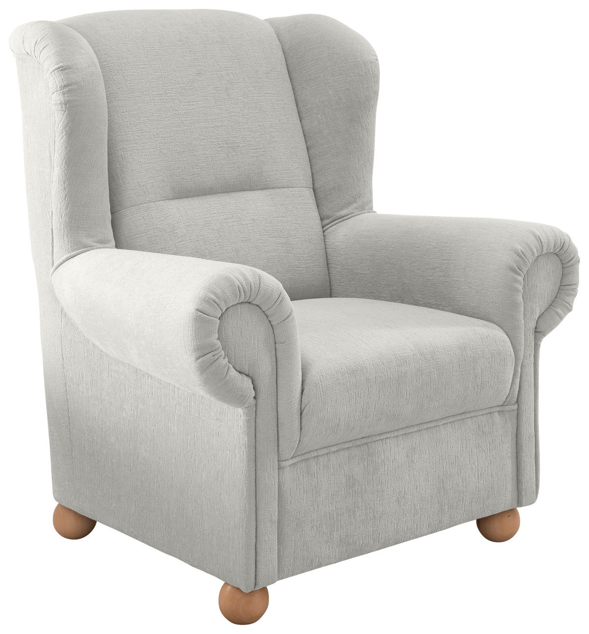 OHRENSESSEL Mikrofaser Weiß  - Wildeiche/Weiß, KONVENTIONELL, Holz/Textil (92/102/89cm) - Livetastic