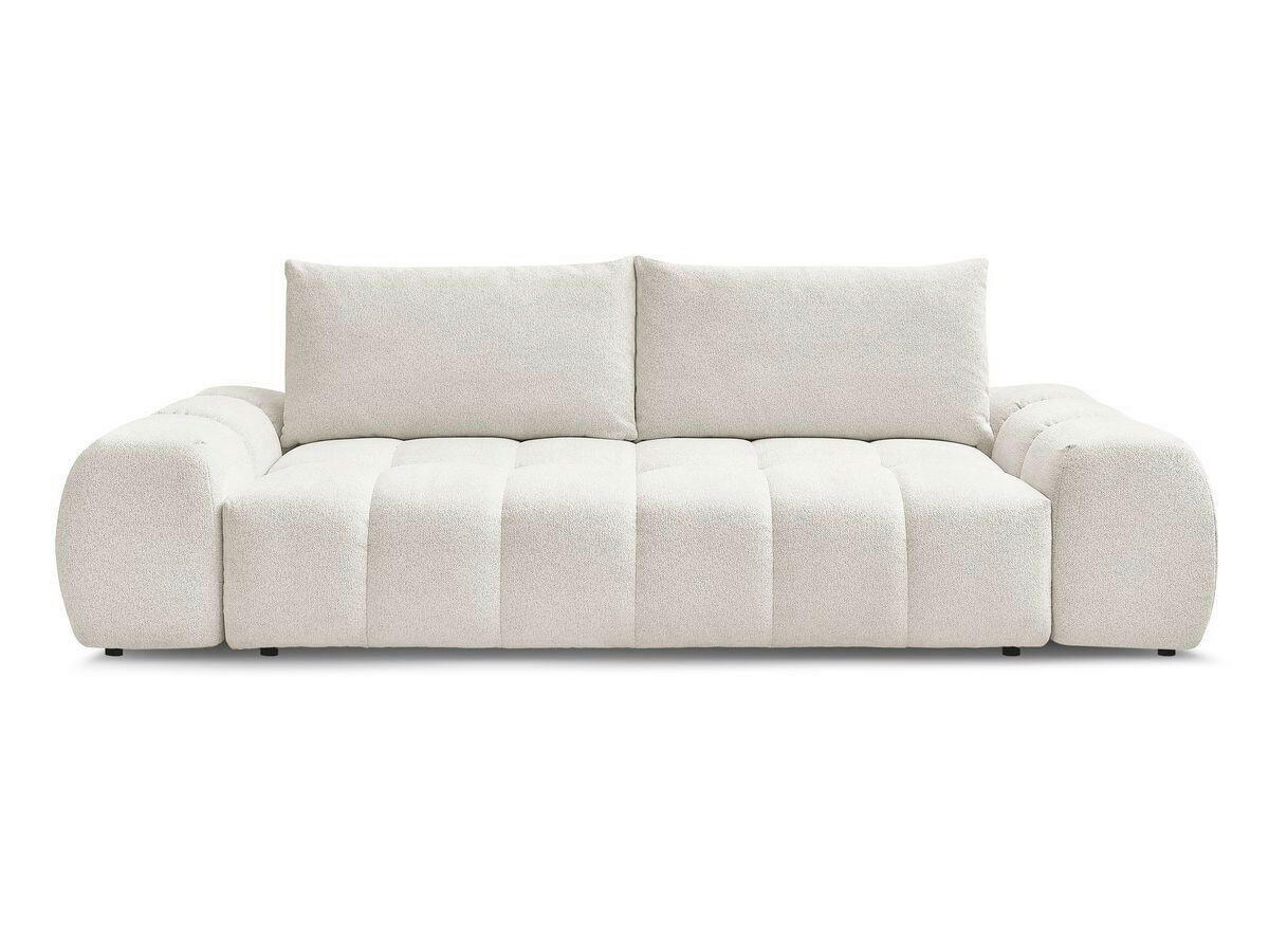 3-SITZER-SOFA EVEREST Flachgewebe Weiß  - Schwarz/Weiß, MODERN, Kunststoff/Textil (278/90/115cm)