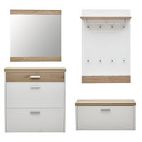 GARDEROBE 4-teilig  in 200/200/32 cm  - Weiss/Eichefarben, Design, Holz/Holzwerkstoff (200/200/32cm) - Dieter Knoll