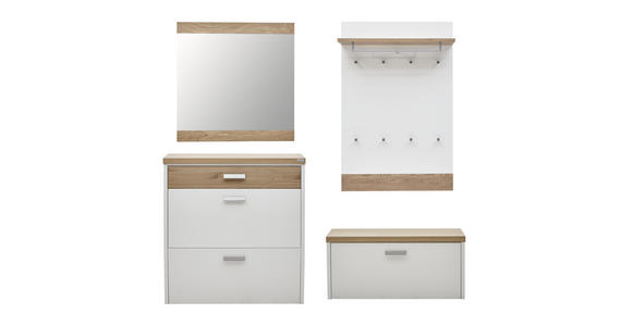 GARDEROBE 4-teilig in 200/200/32 cm - Eichefarben/Weiß, Design, Holz/Holzwerkstoff (200/200/32cm) - Dieter Knoll