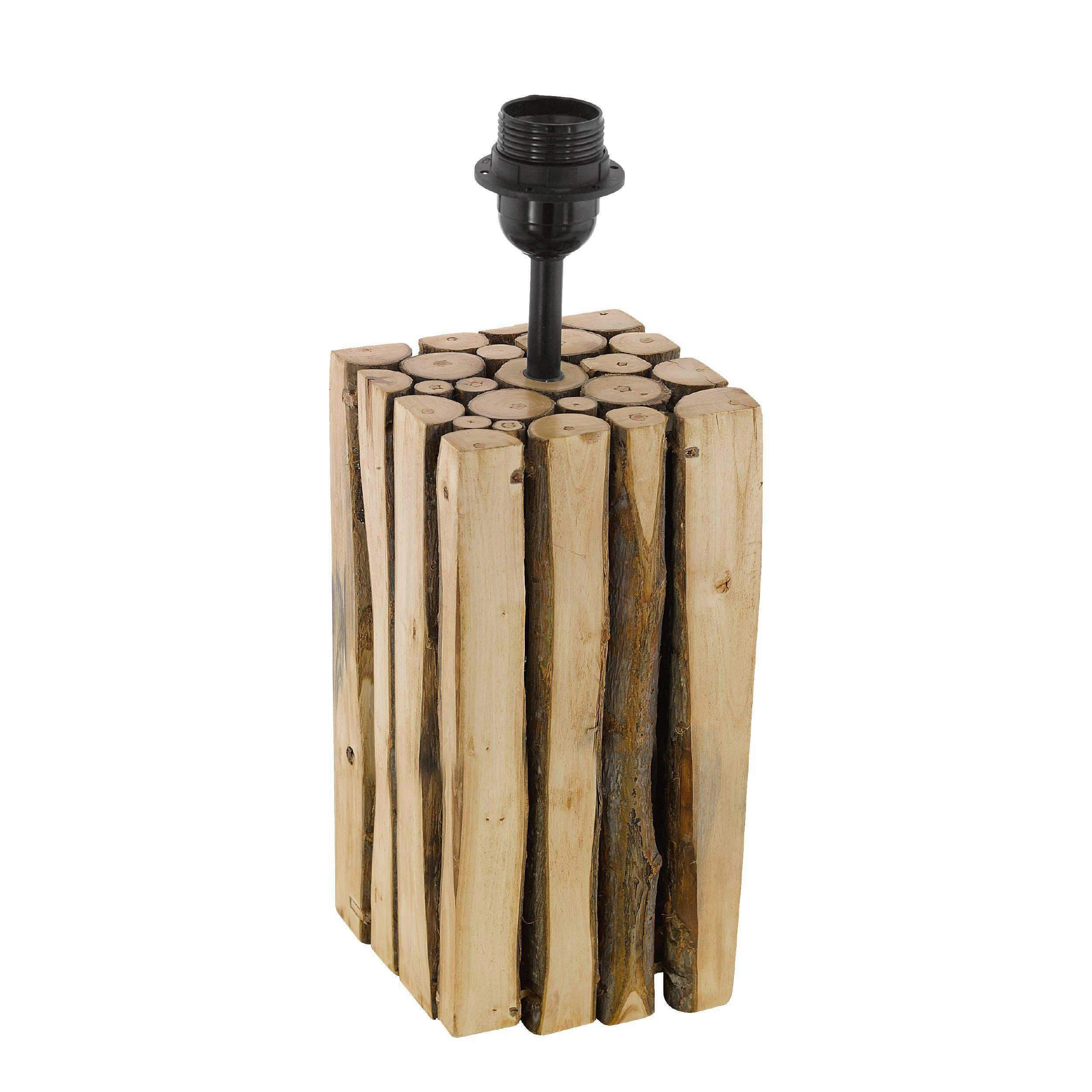 LEUCHTENFUß 12/10/32,5 cm   - Braun, Natur, Holz (12/10/32,5cm) - Eglo