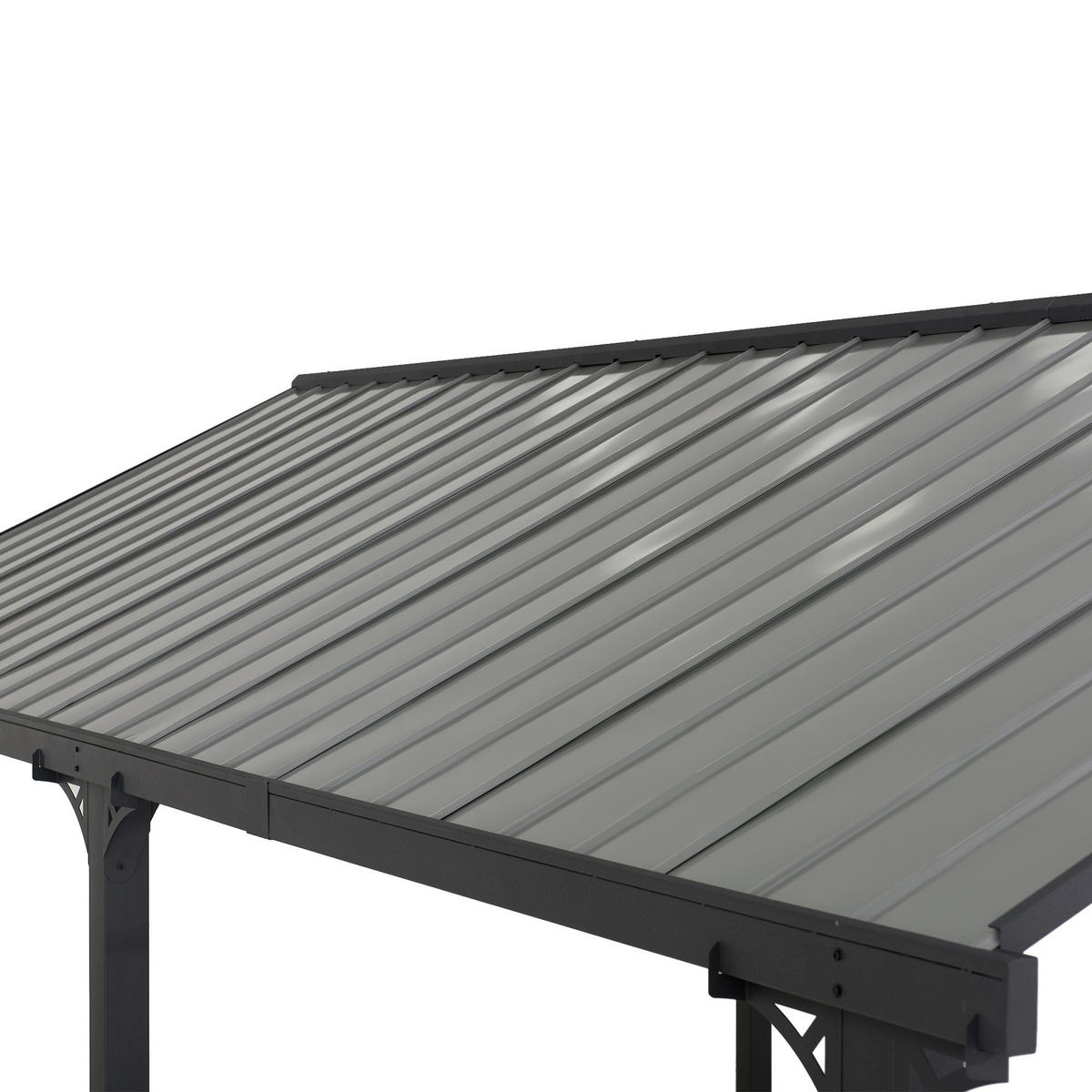 CARPORT - Dunkelgrau, Basics, Metall (610/301/367,4cm)