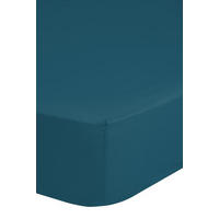 SPANNLEINTUCH 180/220 cm Satin  - Petrol, Basics, Textil (180/220cm) - MID.YOU