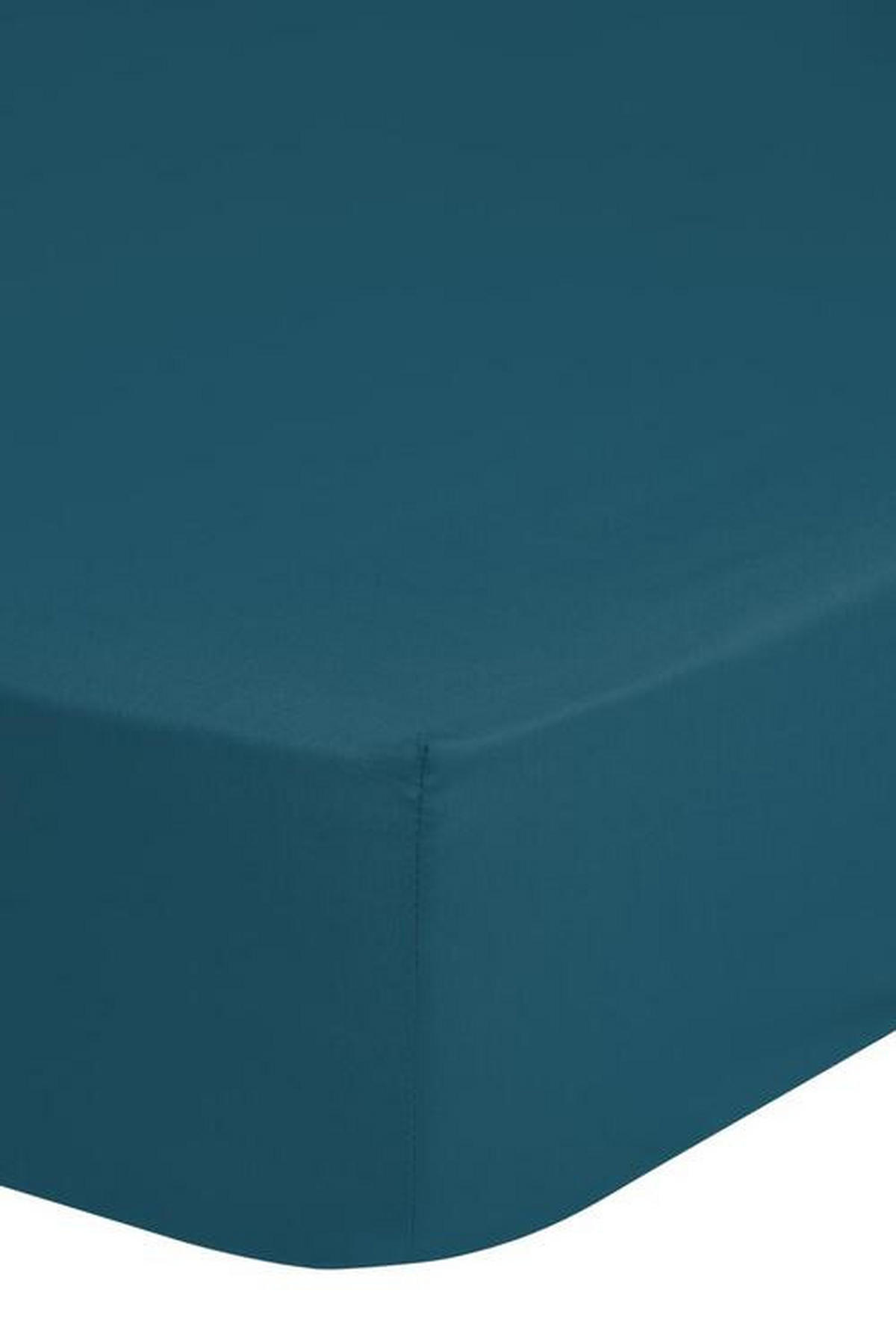 SPANNLEINTUCH 180/220 cm Satin  - Petrol, Basics, Textil (180/220cm) - MID.YOU