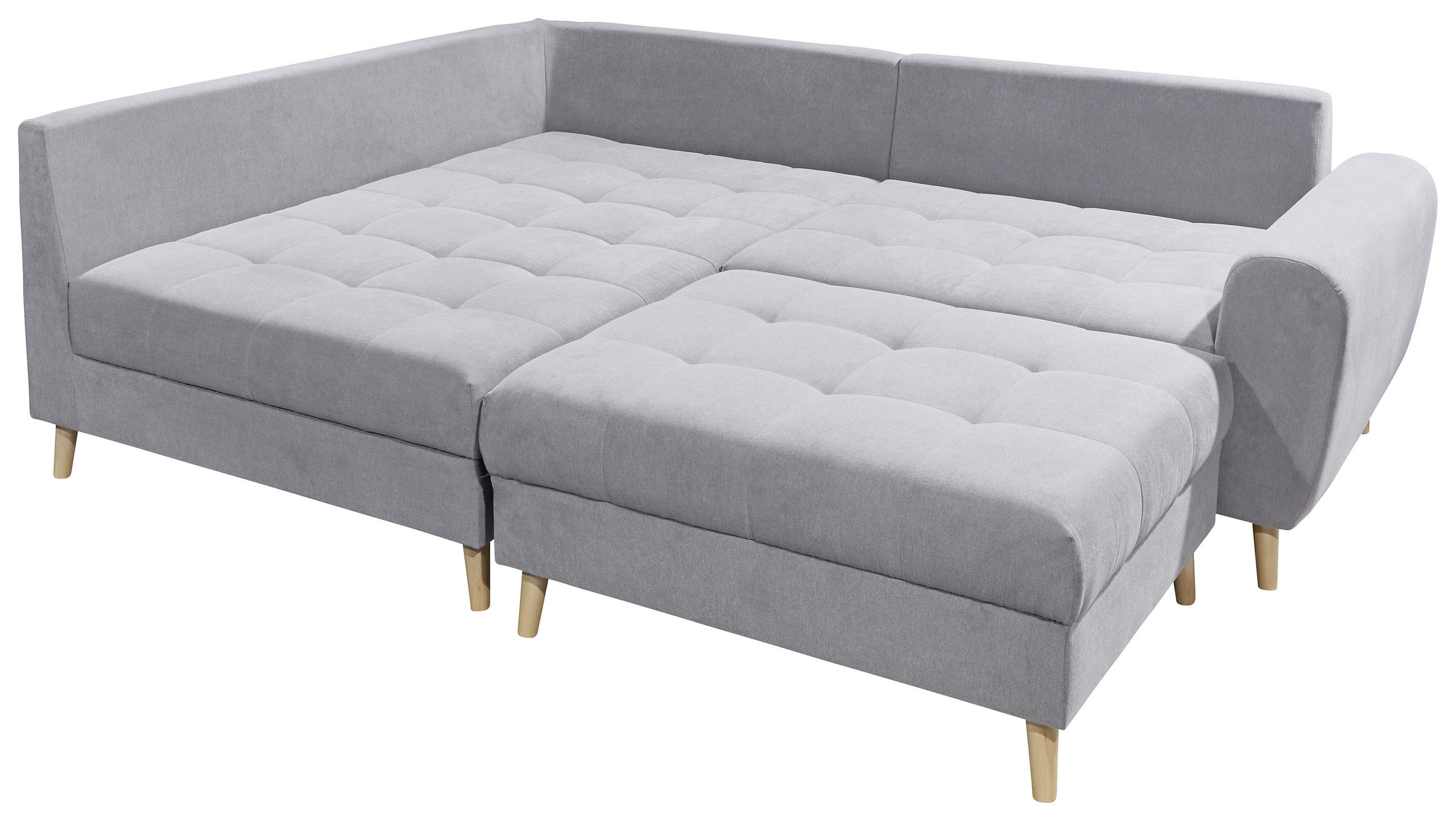TABURETKA, textil, kompozitné drevo, 106/48/80 cm - farby borovice/svetlosivá, Konventionell, drevo/kompozitné drevo (106/48/80cm) - MID.YOU