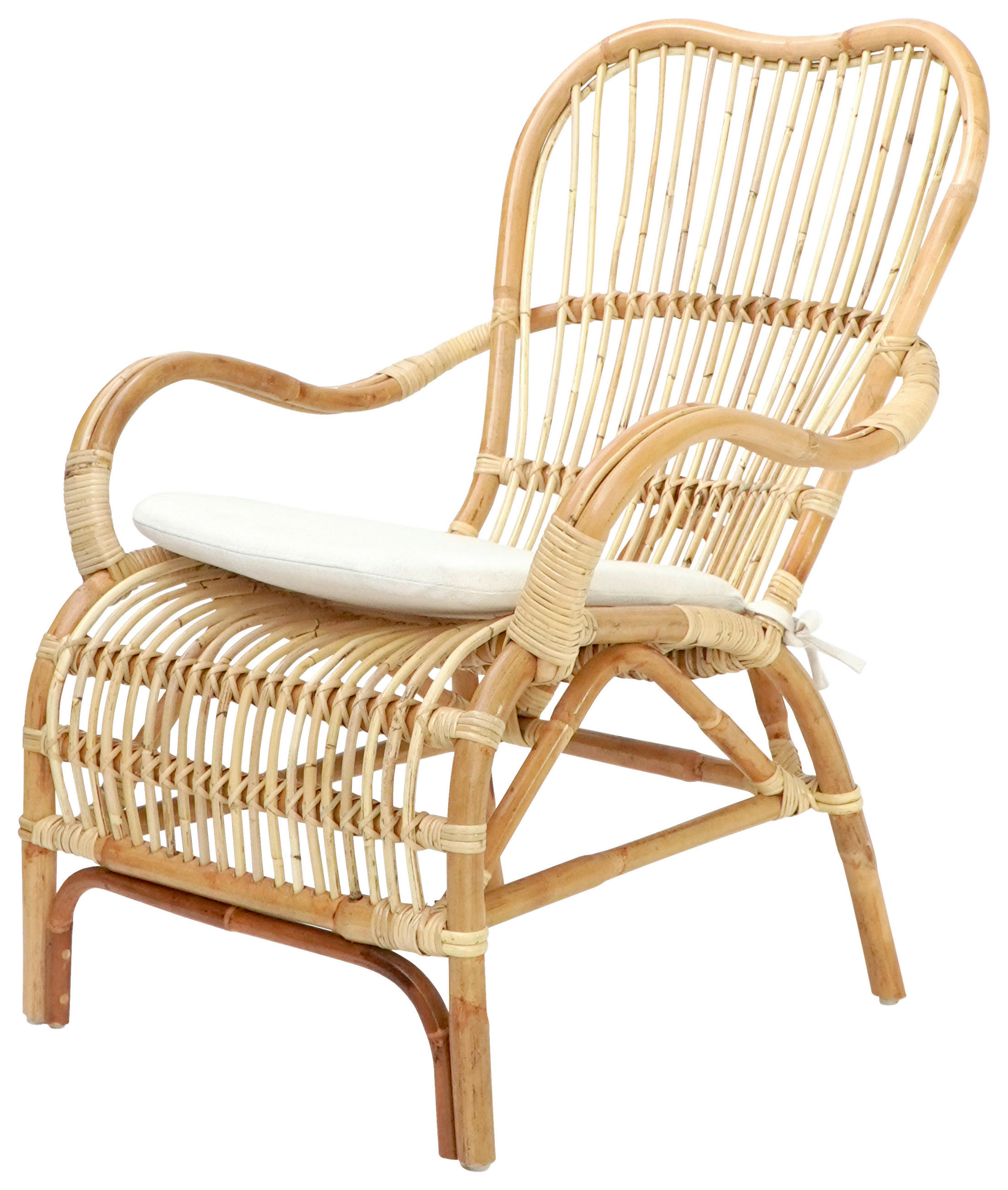KRESLO Z BAMBUSU, drevo, prírodné materiály, prírodná farba - biela/prírodná farba, Natur, drevo/textil (66/88/82cm) - Livetastic
