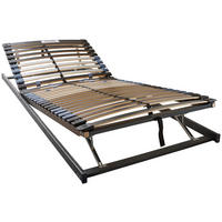 LATTENROST 90/200 cm Kopfteil, Fußteil verstellbar, Birke, Buche  - Braun/Grau, Basics, Holz (90/200cm) - Novel