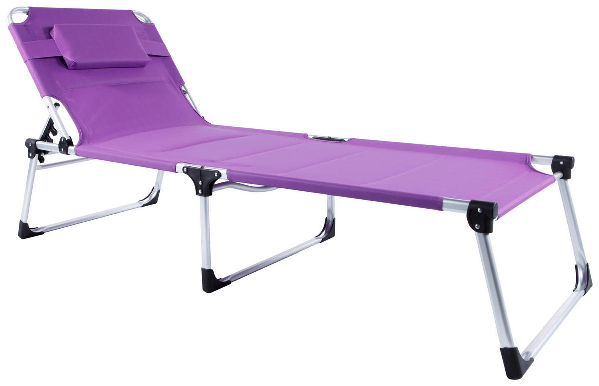 DREIBEINLIEGE 71/40/192 cm  - Lila, MODERN, Textil/Metall (71/40/192cm) - Ambia Garden