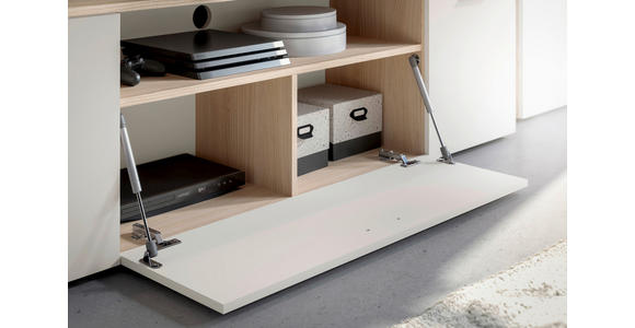 WOHNWAND  in Eichefarben, Kaschmir  290/190/40 cm  - Kaschmir/Eichefarben, MODERN, Glas/Holzwerkstoff (290/190/40cm) - Hom`in