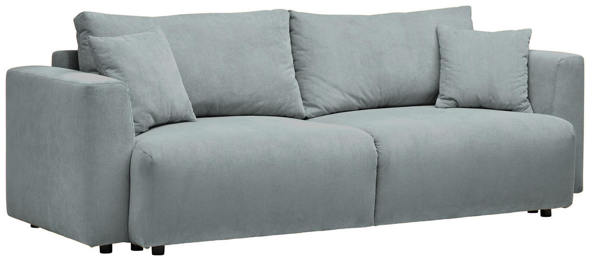 SCHLAFSOFA PONTE - Schwarz/Mintgrün, Design, Kunststoff/Textil (250/92/105cm) - Carryhome
