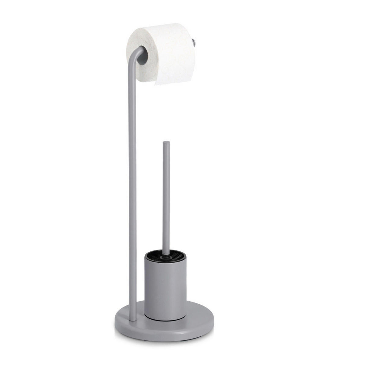 WC-BÜRSTENGARNITUR  - Grau, Basics, Kunststoff/Metall (22/22/63cm) - Zeller Present