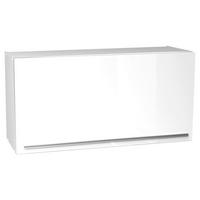 VÄGGSKÅP 100/50/34,6 cm  i vit, vit högglans  - vit/vit högglans, Basics, trämaterial/plast (100/50/34,6cm) - MID.YOU