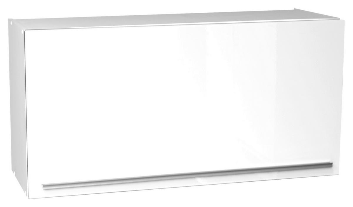 VÄGGSKÅP 100/50/34,6 cm  i vit, vit högglans  - vit/vit högglans, Basics, trämaterial/plast (100/50/34,6cm) - MID.YOU