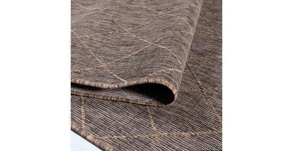 In- und Outdoorteppich 80/150 cm Zagora Braun, Schwarz - Schwarz/Braun, Basics, Textil (80/150cm) - Novel