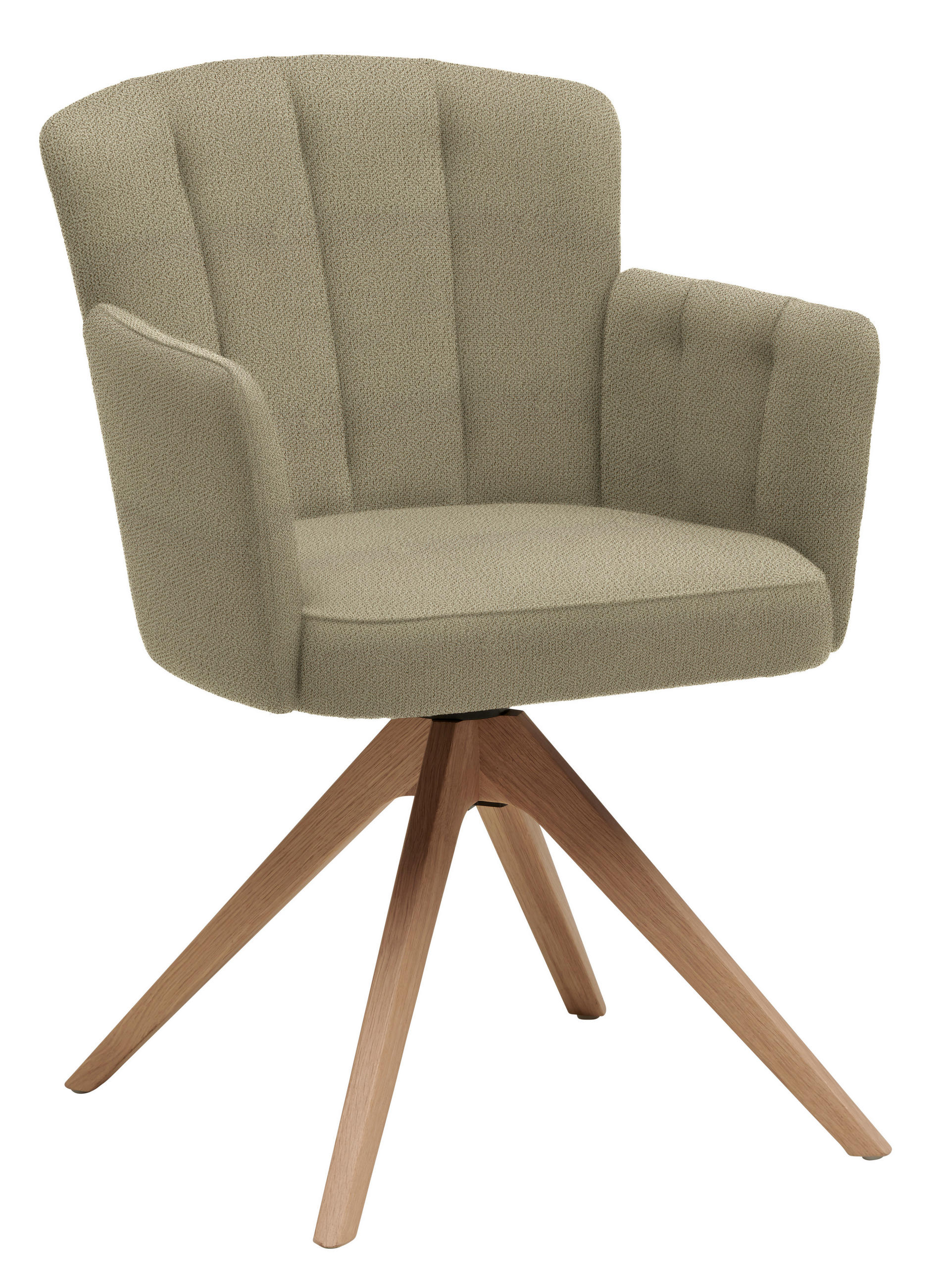 ARMLEHNSTUHL in Holz, Textil Sandfarben, Wildeiche  - Sandfarben/Wildeiche, Design, Holz/Textil (58/83/62cm) - Venjakob