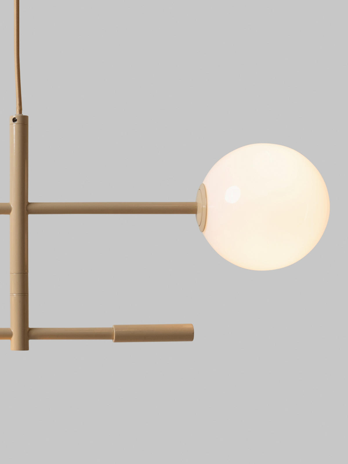 HÄNGELEUCHTE It's about RoMi 97/13/218 cm   - Beige/Weiß, Design, Glas/Metall (97/13/218cm) - It's about Romi