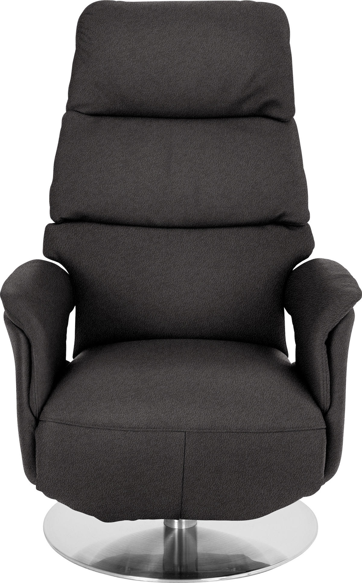 RELAXSESSEL in Leder Dunkelbraun  - Dunkelbraun, Design, Leder/Metall (71/112/80cm) - Welnova