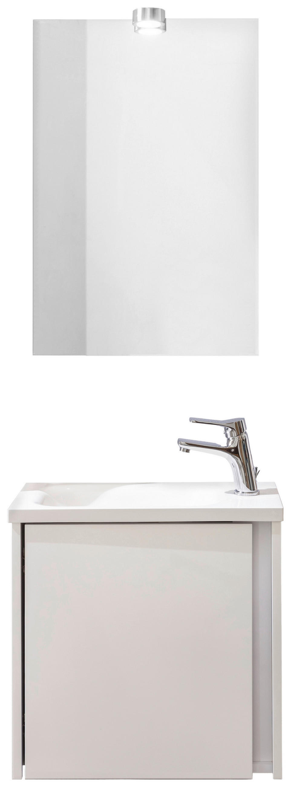 GÄSTEBAD 50 cm  - Weiß, KONVENTIONELL, Glas/Holzwerkstoff (50cm) - Xora