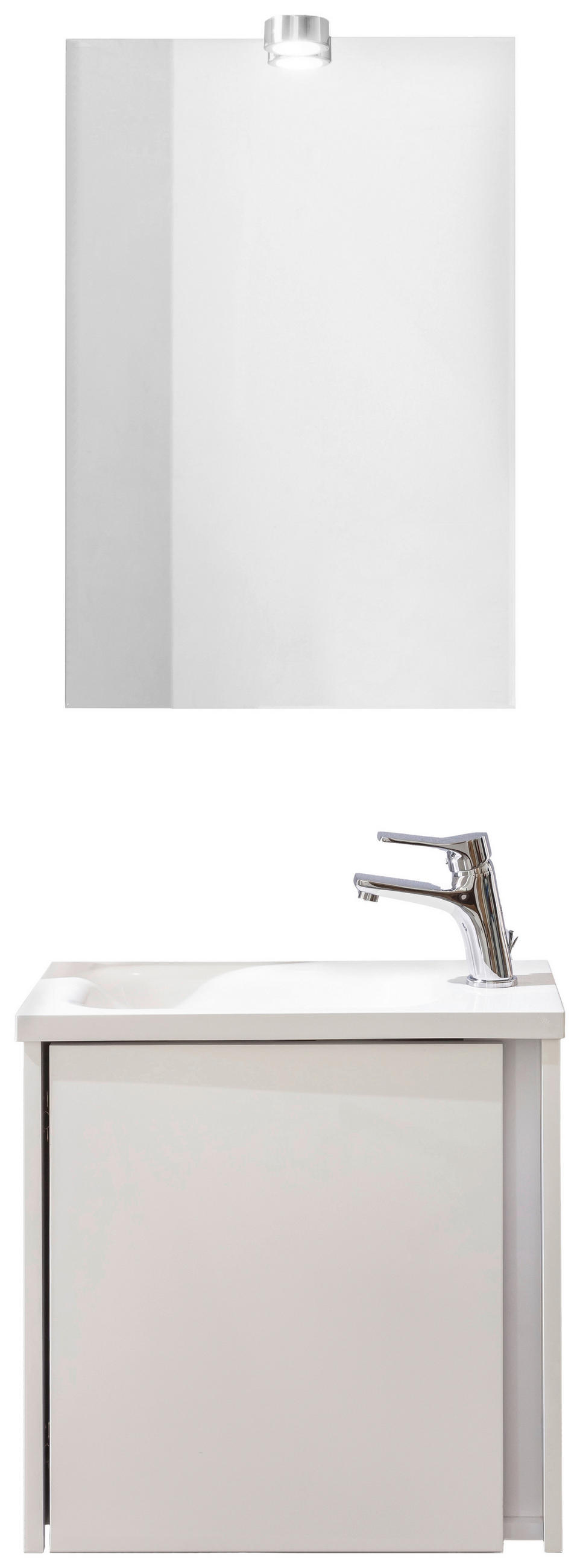 GÄSTEBAD - Weiss, Konventionell, Glas/Holzwerkstoff (50cm) - Xora