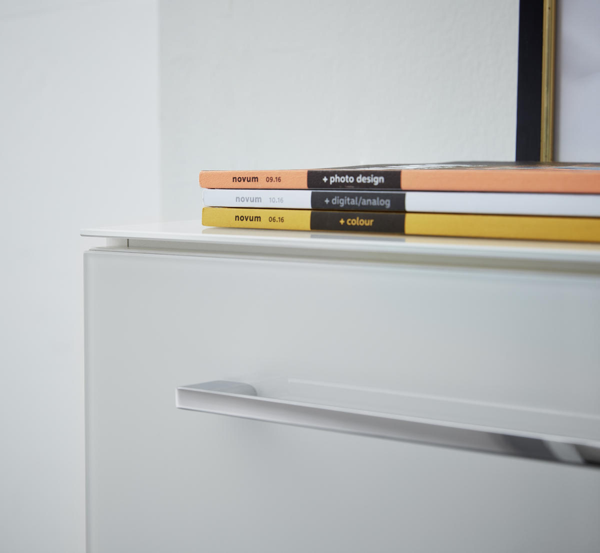 AKTENSCHRANK 80/120/37 cm  - Weiss, Modern, Glas/Holzwerkstoff (80/120/37cm) - Germania