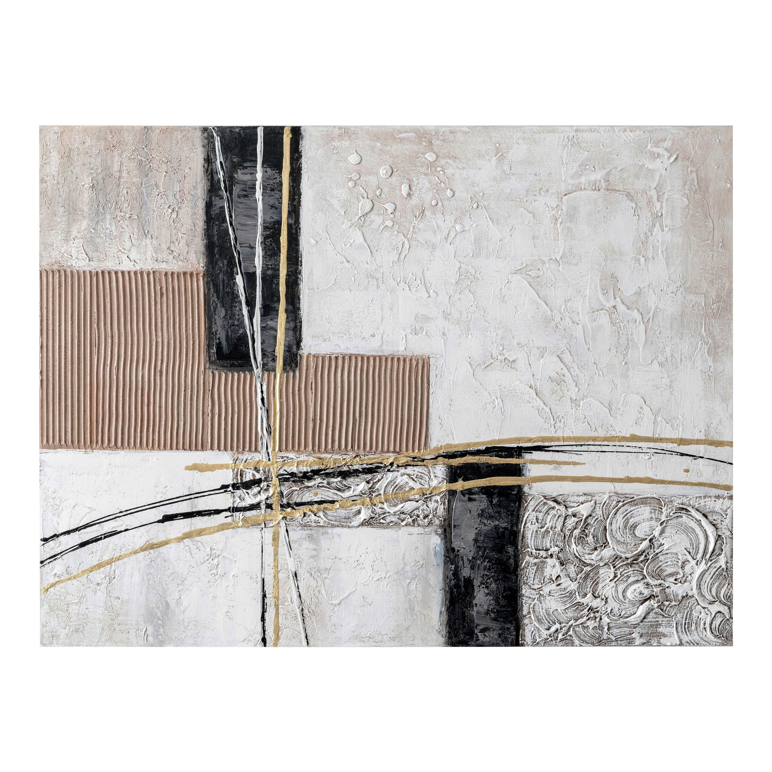 OLAJFESTMÉNY 120/90 cm  - barna, Design, műanyag/textil (120/90cm) - Monee