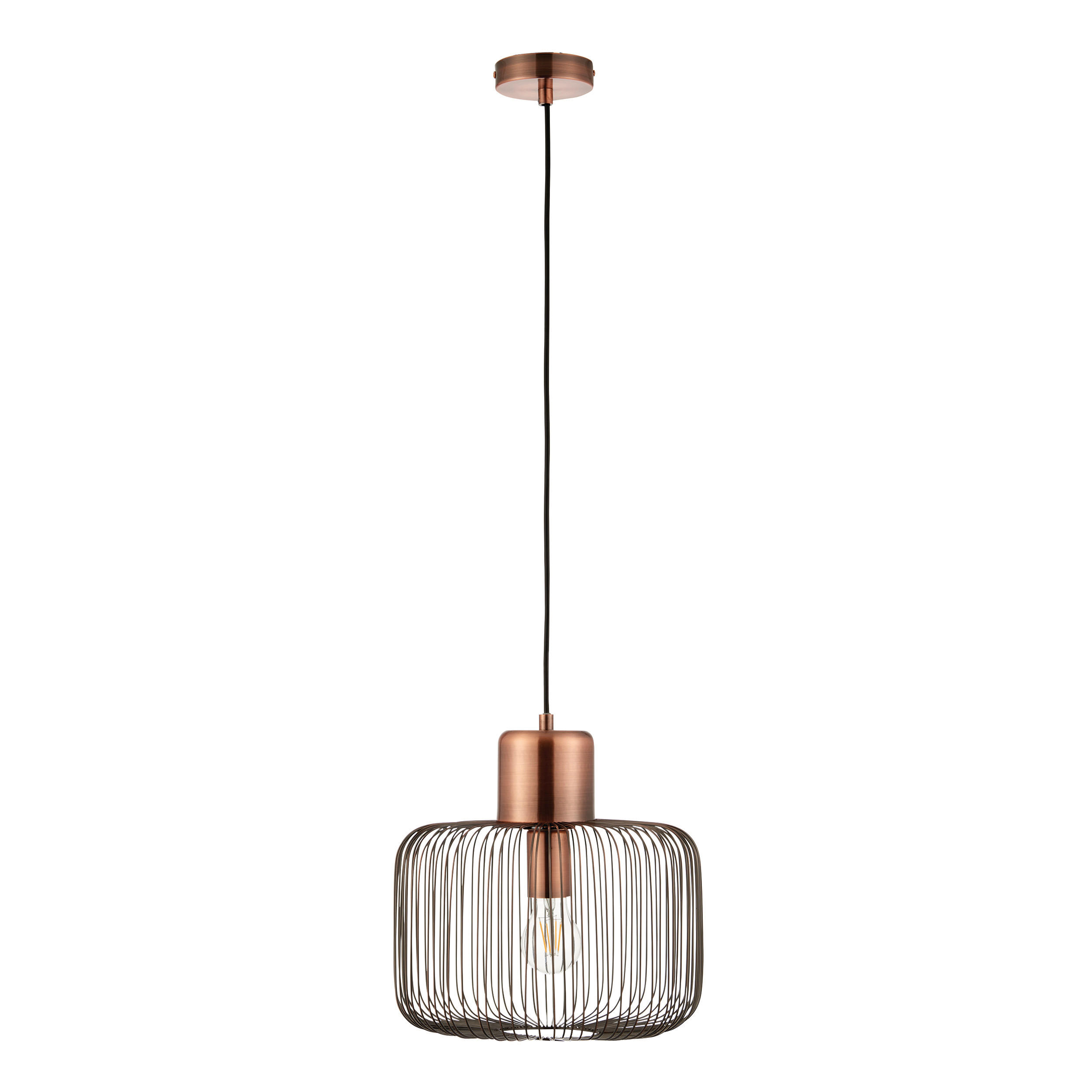 HÄNGELEUCHTE 30/130 cm  - Kupferfarben, Design, Metall (30/130cm) - ENDON
