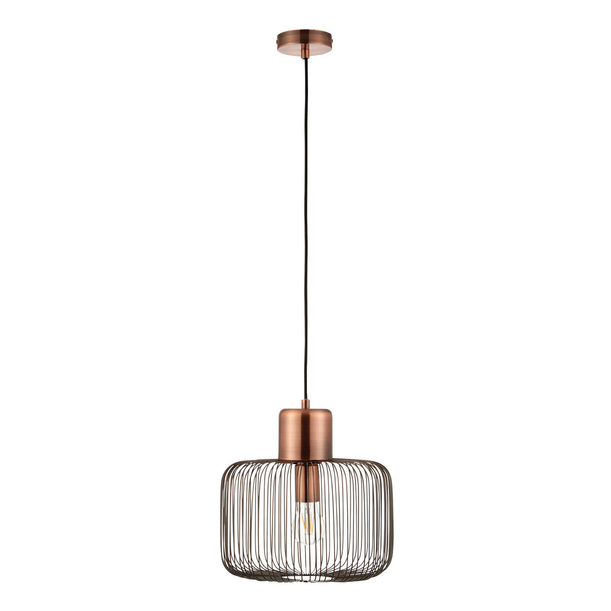 HÄNGELEUCHTE 30/130 cm  - Kupferfarben, Design, Metall (30/130cm) - ENDON
