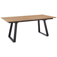 ESSTISCH in Metall, Holzwerkstoff 180/95/76 cm  - Eichefarben, Basics, Holzwerkstoff/Metall (180/95/76cm) - Celina Home