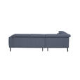 ECKSOFA Blaugrau Feincord  - Blaugrau/Schwarz, Design, Textil/Metall (205/280cm) - Xora