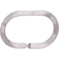 PRSTEN TUŠ ZAVJESE 12 KOM  prozirno  TENDANCE  - prozirno, Basics, plastika (4/6cm) - Homeware